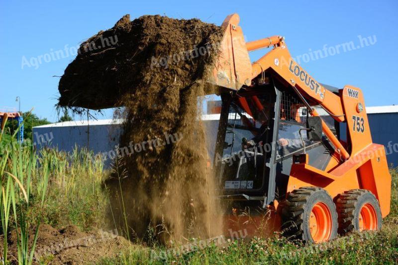 ELADÓ Locust L753 POWER 45 kW csúszókormányzású rakodógép alapkanállal készletről