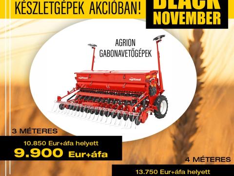 AGRION 300 és 400 gabonavetőgép BLACK NOVEMBER kedvezménnyel, készletről AGRION 300 és 400 gabonavetőgép BLACK NOVEMBER kedvezménnyel, készletről