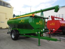 Takarmányszállító csigás pótkocsi (1 tonna/perc kitárolási teljesítménnyel) tápszállító, terményszállító - PÁLYÁZHATÓ