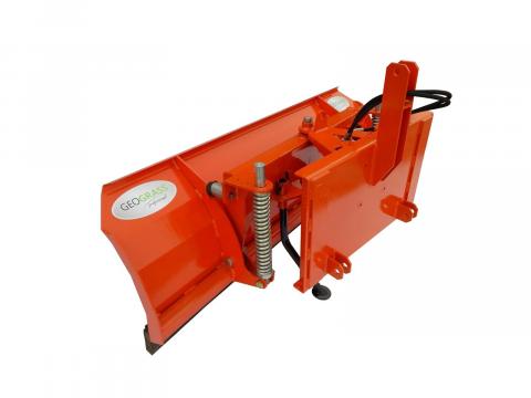 Frontfüggesztésű 160 cm széles tolólap gumiéllel,  homlokrakodóra,  traktorra