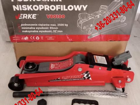 Autóemelő,  2.5T Alacsony Profilú Emelő 85 - 381mm * Verke V80100 * Hidraulikus 2.5 Tonnás Autóemelő,  2.5T Alacsony Profilú Emelő 85 - 381mm * Verke V80100 * Hidraulikus 2.5 Tonnás