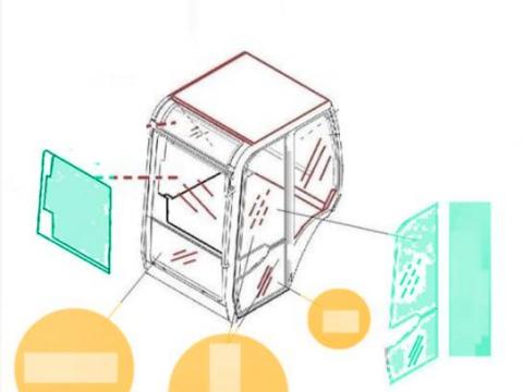 Szélvédő, üvegablak Kubota mnukagépekhez Szélvédő, üvegablak Kubota mnukagépekhez