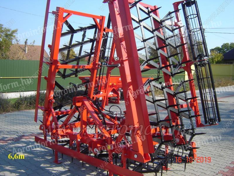 Új 6,6 m borona simítóval és rögtörővel