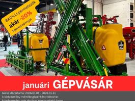 GÉPVÁSÁR -20% I BADILLI CX szántóföldi függesztett permetező I 12-18 m I 600-1200 L