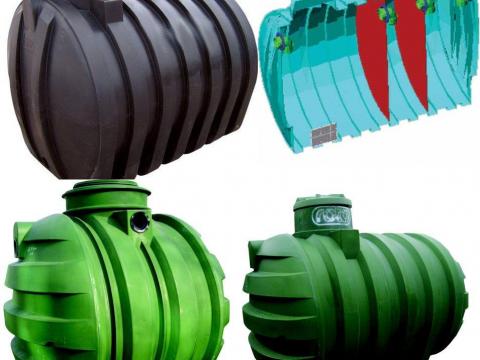 Szennvíztartály pöcegödör,  3 szekciós földalatti tartály Szennvíztartály pöcegödör,  3 szekciós földalatti tartály