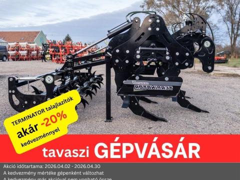 GÉPVÁSÁR -15% I Talajlazító I TERMINATOR 7 késes I 55 cm mélység I 3 m