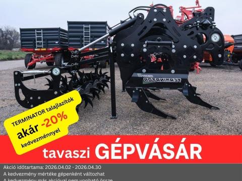 GÉPVÁSÁR -20% I TERMINATOR talajlazító I 5, 7 vagy 9 kés I 45, 55 vagy 65 cm