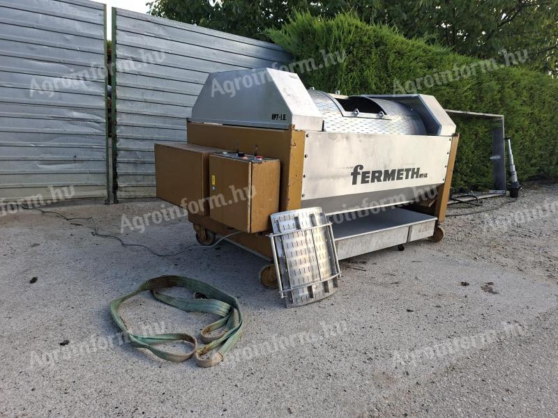 Szőlőprés Hobbi Fermeth7 INOX – 700 liter, saválló kosárral