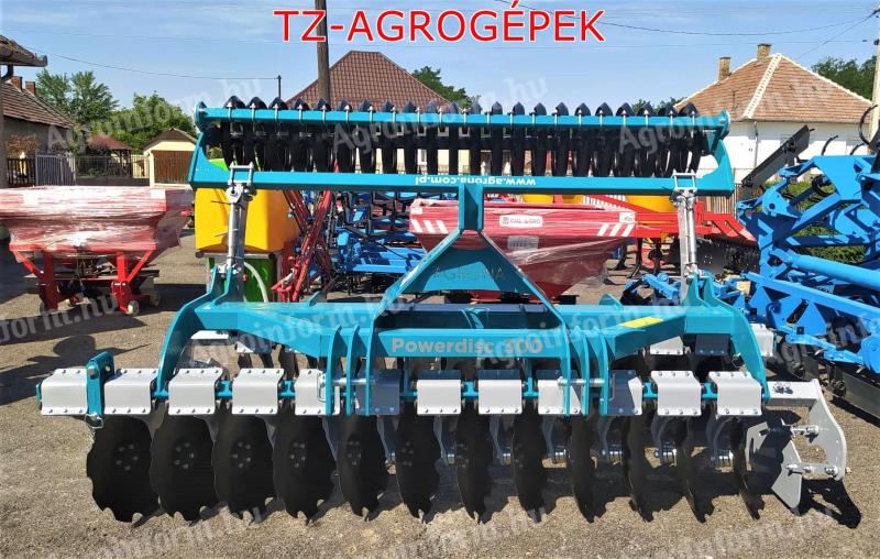 AGRONA POWERDISC 300 (3, 0 m) függesztett rövidtárcsa ékgyűrűs hengerrel