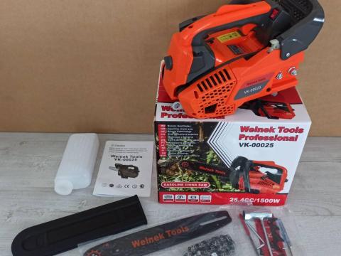 Egykezes Láncfűrész 25.4cm³/1500w * Welnek Tools VK-00025 * láncvezető lap láncal 30cm/12” Egykezes Láncfűrész 25.4cm³/1500w * Welnek Tools VK-00025 * láncvezető lap láncal 30cm/12”