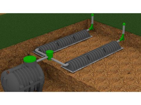 Házi szennyvíztisztító kislétesítmény 3000 literes alagút Házi szennyvíztisztító kislétesítmény 3000 literes alagút