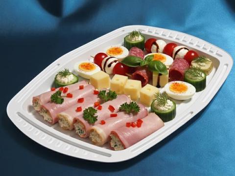 Hidegkonyhai műanyag tálca KÖZEPES fehér + választható fedéllel