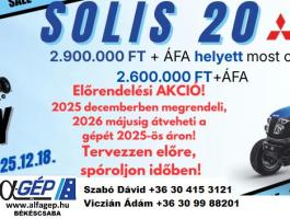 SOLIS TRAKTOROK AZ ÖN IGÉNYE SZERINT Kertészeti pályázathoz is