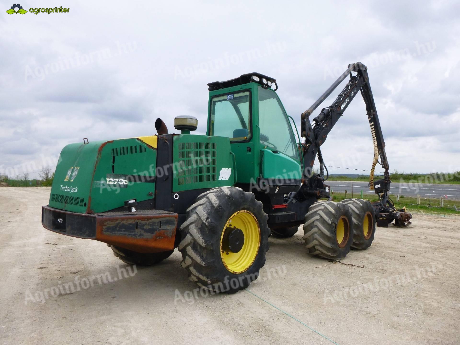 John Deere Timberjack 1270D Harvester fakitermelő gép + John Deere 560 ...