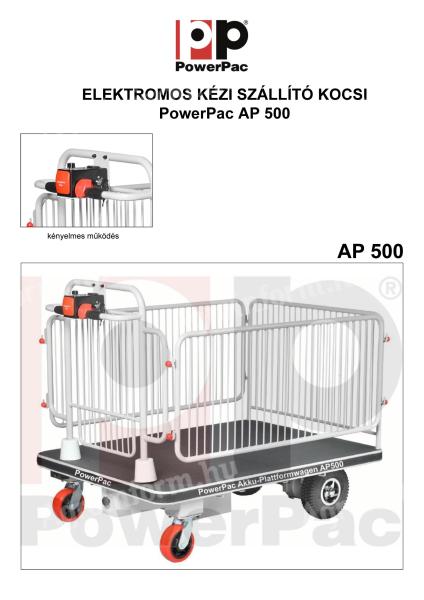 ELEKTROMOS KÉZI SZÁLLÍTÓ KOCSI - POWERPAC AP 500