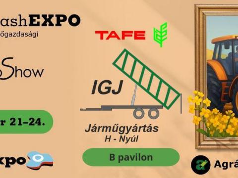AGROmashEXPO 2026 Budapest, január 21-24. IGJ AGROmashEXPO 2026 Budapest, január 21-24. IGJ