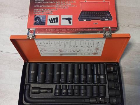 Gépi dugókulcs készlet 1/2" Krova szett,  27 darabos * MÍG-2045 * Gépi dugókulcs készlet 1/2" Krova szett,  27 darabos * MÍG-2045 *