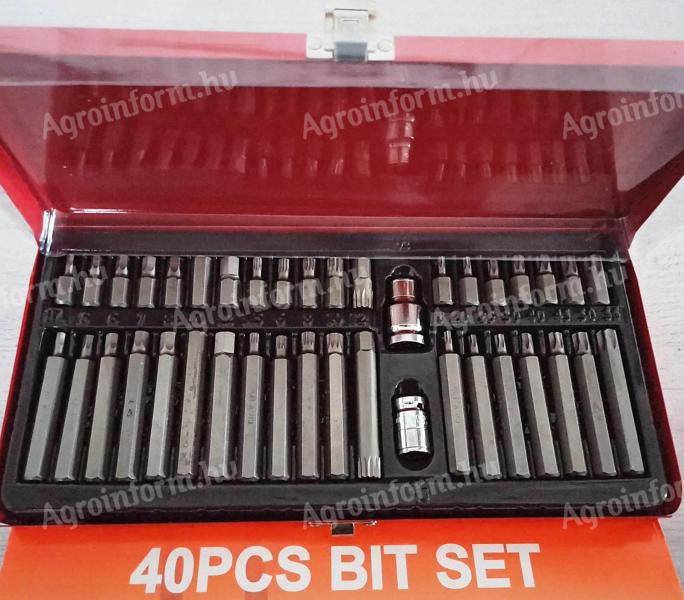 Szerszámkészlet, 40 darabos bitkészlet - Forman Tool JF-33 - bitfej készlet,  Imbusz,  Torx,  Spline