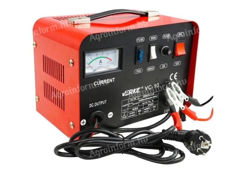 Akkumulátor töltő,  6-12 volt,  akkutöltő * Verke VC-10 V80001 * Akku töltő