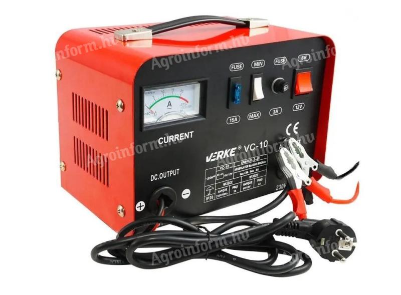 Akkumulátor töltő,  6-12 volt,  akkutöltő * Verke VC-10 V80001 * akkutöltő