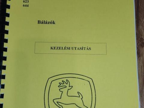 John deere 623, 644 körbálázóhoz használati utasítás eladó