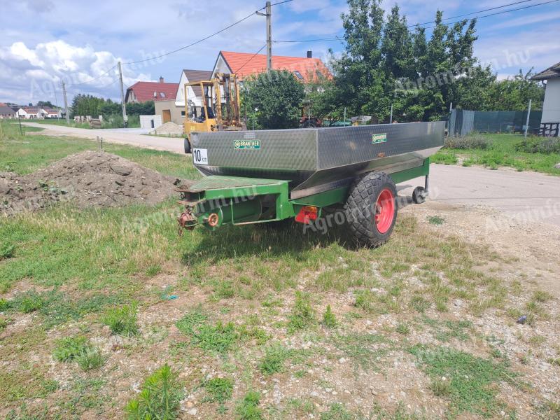 Szüretelőkocsi inox 2200–3000 liter, monopumpás