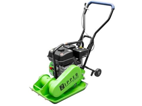 Lapvibrátor 62kg talajtömörítő 4kW/5.5Le + elasztomerlap + szállítókerék * Zipper ZI-RPE60 *