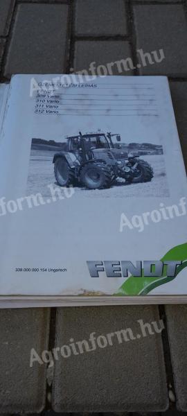 Fendt 312 üzemeltetési leírás kézikönyv