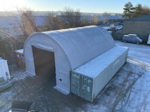 8x12 Konténer sátor/ Konténer fedés/ Konténer tető - 40 lábas konténerre