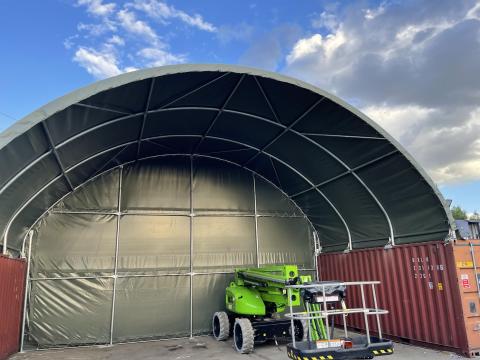 10x6 Duplavas Konténer sátor/ Konténer fedés/ Konténer tető - 20 lábas konténerre 10x6 Duplavas Konténer sátor/ Konténer fedés/ Konténer tető - 20 lábas konténerre