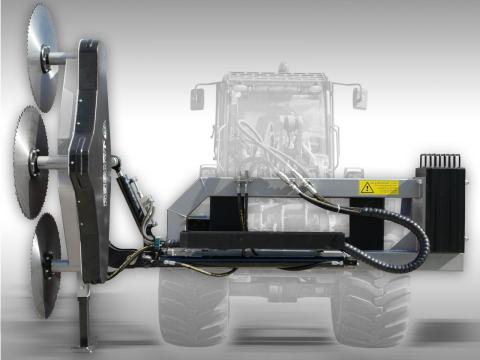 Jansen AS-600 síkfalvágó traktorra,  homlokrakodóra - IGJ Jansen AS-600 síkfalvágó traktorra,  homlokrakodóra - IGJ