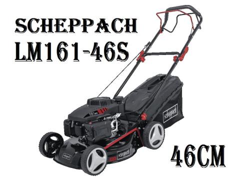 Fűnyíró 46cm vágásszéleség,  4.1Le/150cm³ Önjáró 4az1 * Scheppach LM161-46S * 4T OHV motor