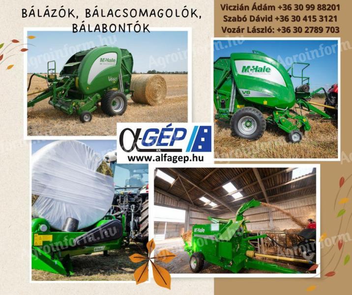 McHale bálázók,  bálabontók,  bálacsomagolók
