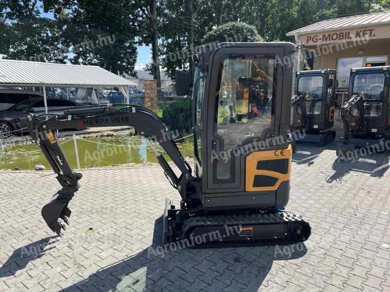 SHERPA WE16 Kubota motor - mini forgókotró ÚJ AKCIÓS AJÁNDÉK ADAPTEREKKEL