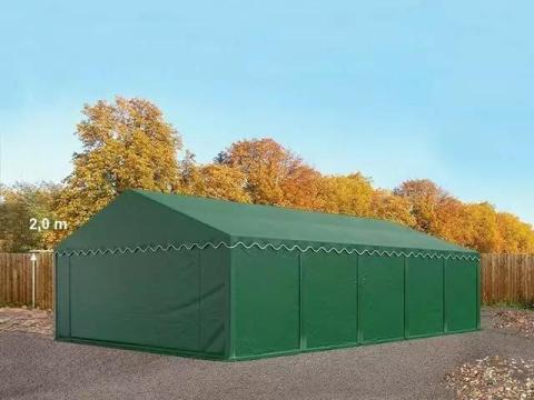 Professzionális raktársátor,  tárolósátor 5x10 m,  500 g/m² sötétzöld ponyvával Professzionális raktársátor,  tárolósátor 5x10 m,  500 g/m² sötétzöld ponyvával