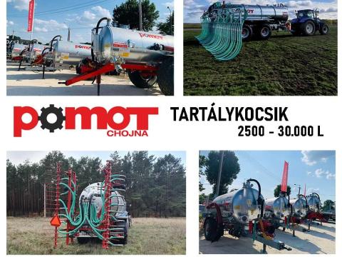 POMOT TARTÁLYKOCSIK- SZIPPANTÓKOCSIK 2.500 - 30.000L - TÖBB MÉRETBEN - RAKTÁRKÉSZLETRŐL POMOT TARTÁLYKOCSIK- SZIPPANTÓKOCSIK 2.500 - 30.000L - TÖBB MÉRETBEN - RAKTÁRKÉSZLETRŐL