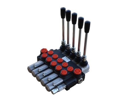 Hidraulika vezérlőtömb 40 liter/perc,  5 karos + úszó állású Hidraulika vezérlőtömb 40 liter/perc,  5 karos + úszó állású