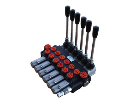 Hidraulika vezértömb 40 liter/perc 6 karos + úszó állás Hidraulika vezértömb 40 liter/perc 6 karos + úszó állás