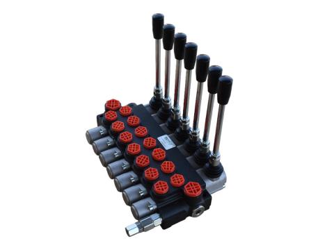 Hidraulika vezértömb 40 liter/perc,  7 karos Hidraulika vezértömb 40 liter/perc,  7 karos