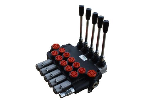 Hidraulika vezértömb 80 liter/perc,  5 karos + úszó állás Hidraulika vezértömb 80 liter/perc,  5 karos + úszó állás