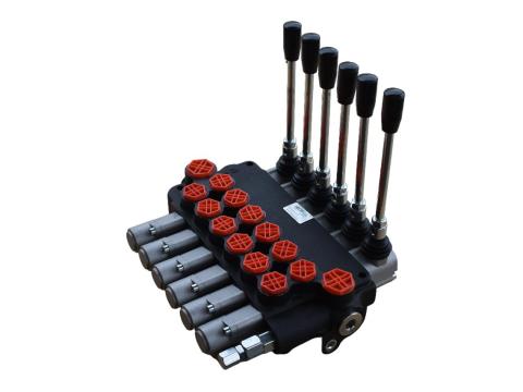 Hidraulika vezértömb 80 liter/perc,  6 karos + úszó állás Hidraulika vezértömb 80 liter/perc,  6 karos + úszó állás