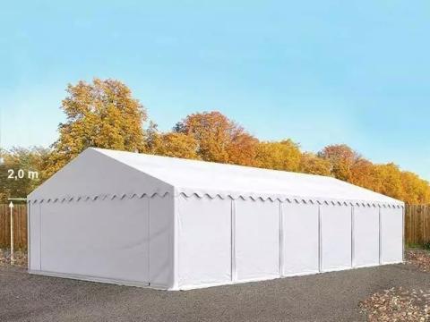 Professzionális raktársátor,  tároló sátor 6x12 m ponyva PVC 500g/m2 fehér Professzionális raktársátor,  tároló sátor 6x12 m ponyva PVC 500g/m2 fehér