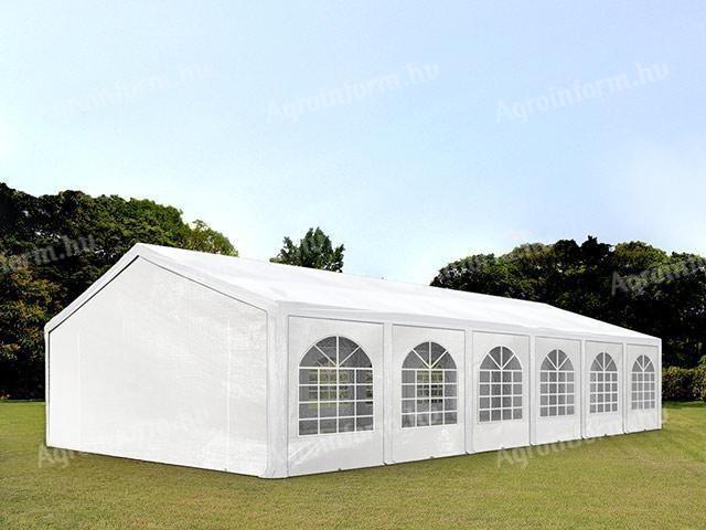 XXL Premium Pavilon,  sörsátor rendezvénysátor 6x12 m,  ponyva 240g/m2 fehér (72m2)