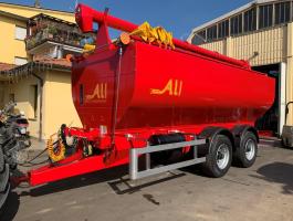 Takarmányszállító közúti csigás pótkocsi (2 rekeszes, 20-25 m³) – tápszállító, terményszállító - PÁLYÁZHATÓ