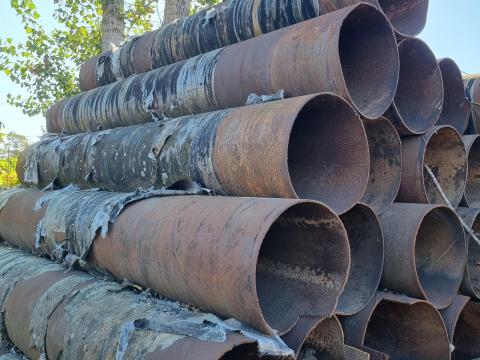 D610x8mm bontott acélcső 4 méteres szálakban D610x8mm bontott acélcső 4 méteres szálakban