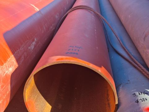 457x10 acélcső,  elfekvökészletes (ÚJ) 10m/szál,  NEM ÚJ ÁRON -47% kedvezménnyel