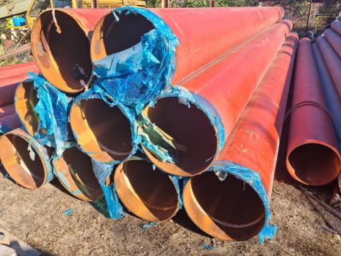 610x10 acélcső,  elfekvő készlet (ÚJ) 12 m/szál,  NEM ÚJ ÁRON -46% kedvezménnyel