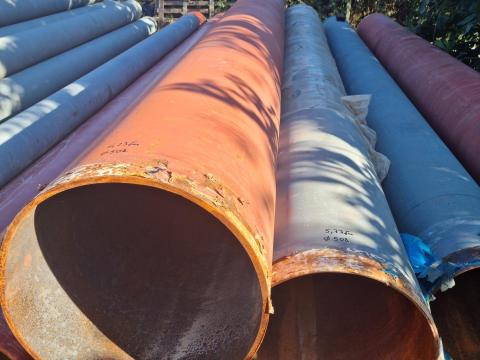 508x10 acélcső,  elfekvő készlet (ÚJ) 6 m/szál,  NEM ÚJ ÁRON -47% kedvezménnyel