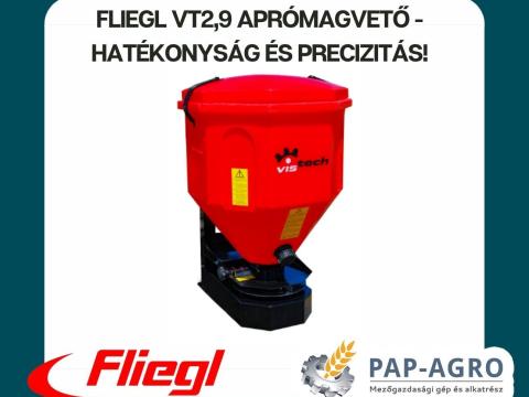 Fliegl VT 2.9 univerzális aprómagszóró Fliegl VT 2.9 univerzális aprómagszóró