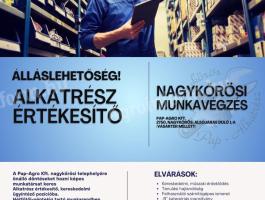 Alkatrész értékesítő kollégát keresünk